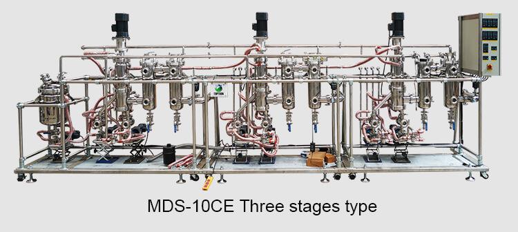 3 stadji ta 'tagħmir ta' distillazzjoni tal-passaġġ qasir tal-istainless steel 3 stages stainless steel short path distillation equipment